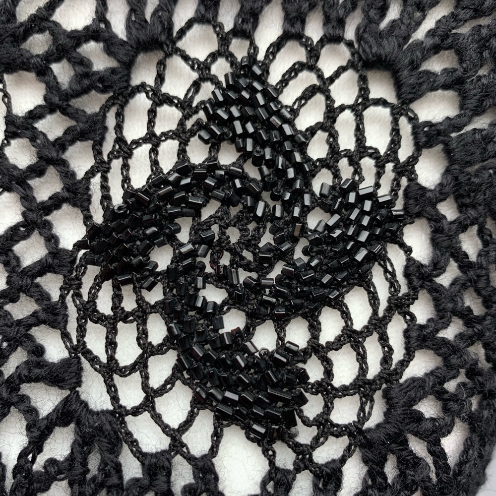 Dolce and Gabbana Size 40 black crochet beaded top - Picture 9 of 13